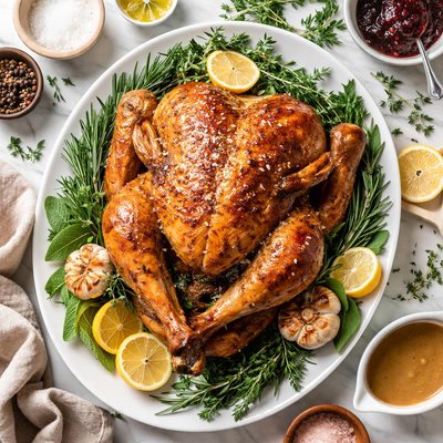 Image of Salted Roast Turkey with Herbs