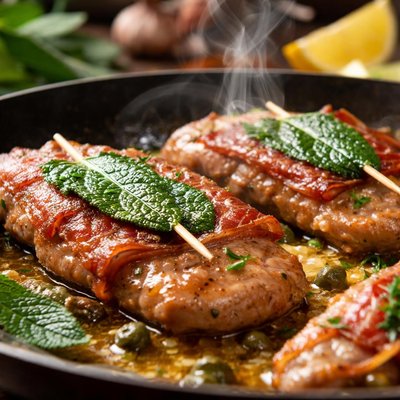 Image of Saltimboccas Veal with Prosciutto and Fresh Sage