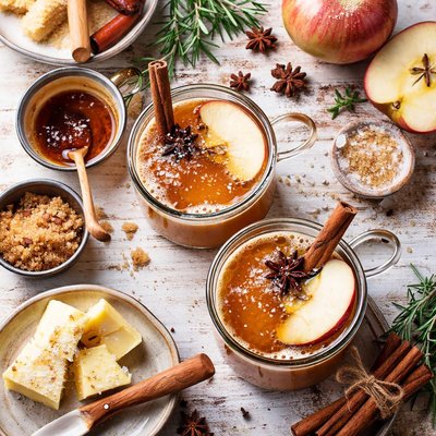 Image of Salty Maple Buttered Cider a Warm Fall Winter Cocktail