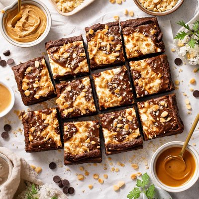 Image of Salty Peanut Cream Cheese Brownies
