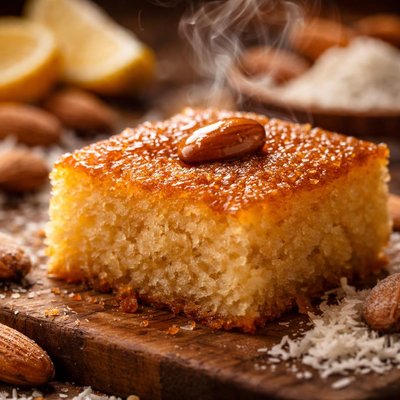 Image of Samali Semolina and Ground Almond Cake