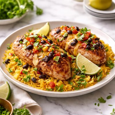 Image of Santa Fe Chicken with Saffron Rice