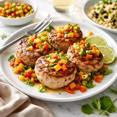 Image of Santa Fe Pork Medallions with Peach Salsa