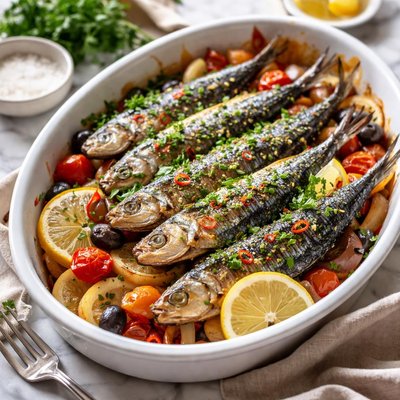 Image of Sardinhas a Setubal Portuguese Baked Sardines