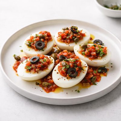 Image of Sardinian Hard Boiled Eggs Uova Alla Sarda