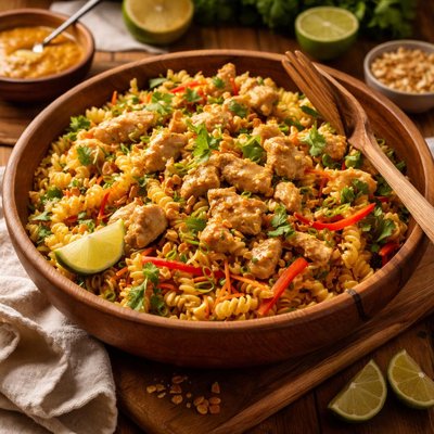 Image of Satay Chicken Pasta Salad