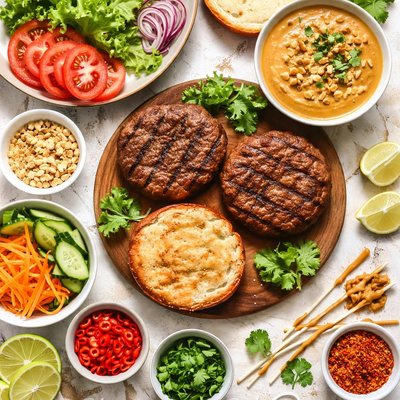 Image of Satay Hamburger Recipe