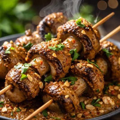 Image of Whole30 Satay Mushrooms