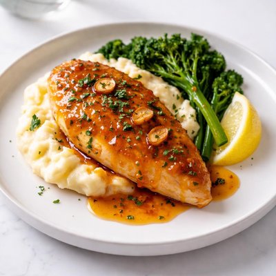 Image of Saucy Apricot Glazed Chicken