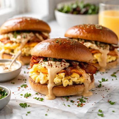 Image of Saucy Egg Sandwiches