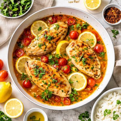 Image of Saucy Low Fat Lemonade Chicken