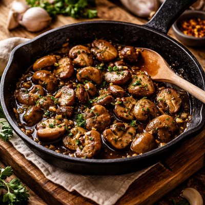 Image of Saucy Skillet Mushrooms