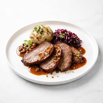 Image of Sauerbraten Sauerbraten Mit Ingwer Kuchen Sosse