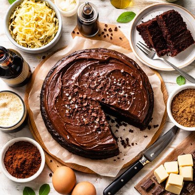 Image of Sauerkraut and Beer Fudge Cake