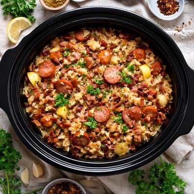 Image of Sauerkraut Moontan Style in a Crock Pot