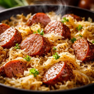 Image of Sauerkraut with Polish Sausage