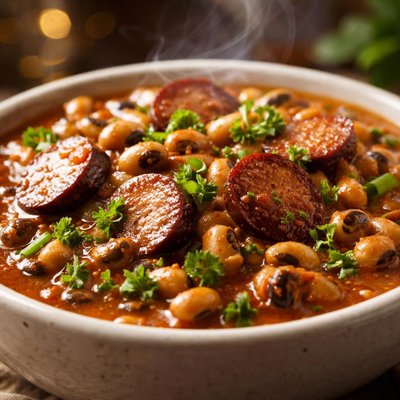 Image of Sausage and Black Eyed Pea Etouffee