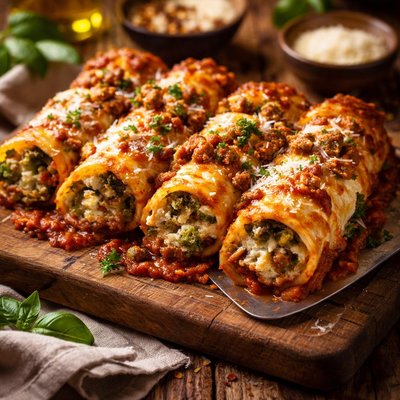 Image of Sausage and Broccoli Manicotti