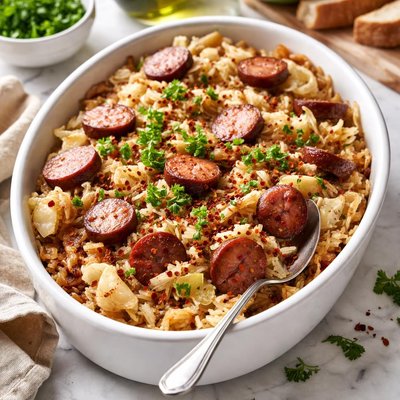 Image of Sausage and Cabbage Casserole