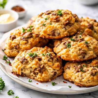 Image of Sausage and Cheddar Cheese Drop Biscuits