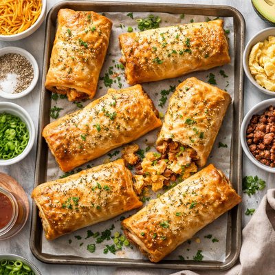 Image of Sausage and Cheese Breakfast Strudels