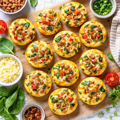 Image of Vegetarian Sausage and Cheese Egg Bites