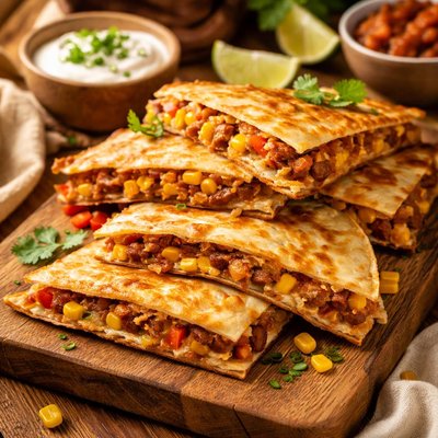 Image of Sausage and Corn Quesadillas