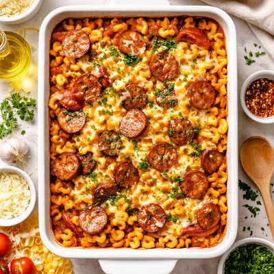 Image of Sausage and Macaroni Casserole
