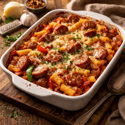Image of Sausage and Pepper Pasta Bake