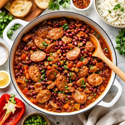 Image of Sausage and Red Bean Stew