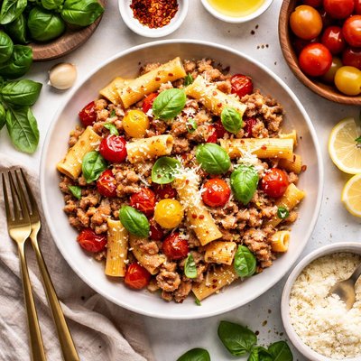 Image of Sausage and Tomato Rigatoni