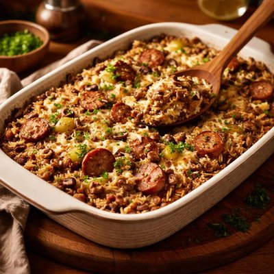 Image of Sausage and Wild Rice Casserole