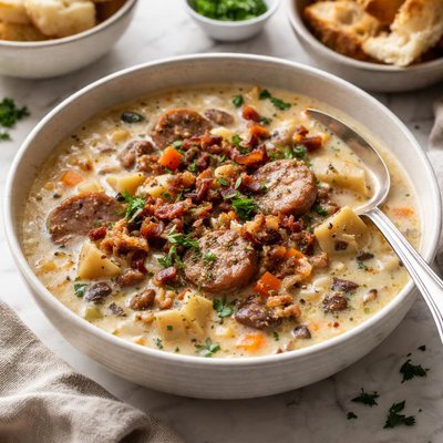 Image of Sausage and Wild Rice Chowder
