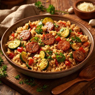 Image of Sausage and Zucchini Rice
