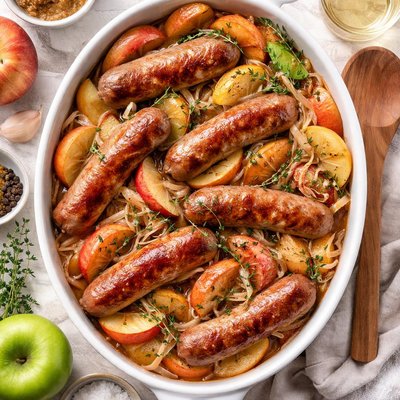 Image of Sausage Apple and Onion Casserole