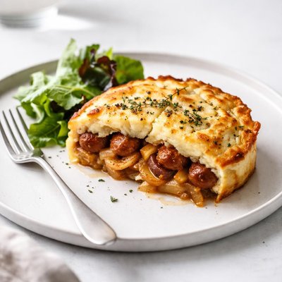 Image of Sausage Apple and Onion Mashed Potato Pie