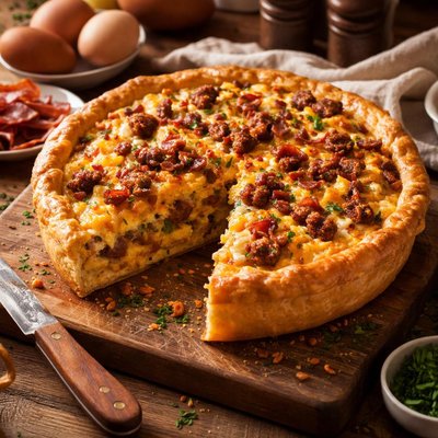 Image of Sausage Bacon Breakfast Pie