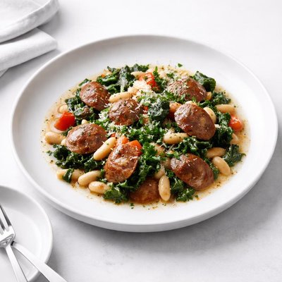 Image of Sausage Beans Greens Casserole