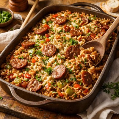 Image of Sausage Brown Rice Casserole
