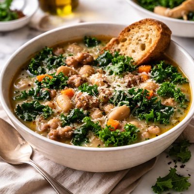 Image of Sausage Cannellini and Kale Soup