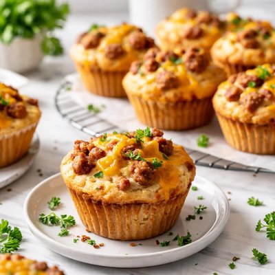 Image of Sausage Cheese Biscuits Muffins
