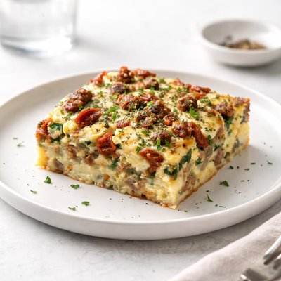 Image of Sausage Egg and Sun Dried Tomato Casserole