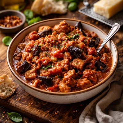 Image of Sausage Eggplant Pasta Sauce