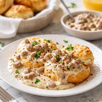 Image of Sausage Gravy and Biscuits