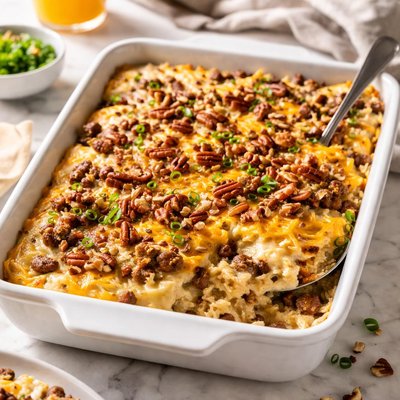 Image of Sausage Grits Pecan Casserole