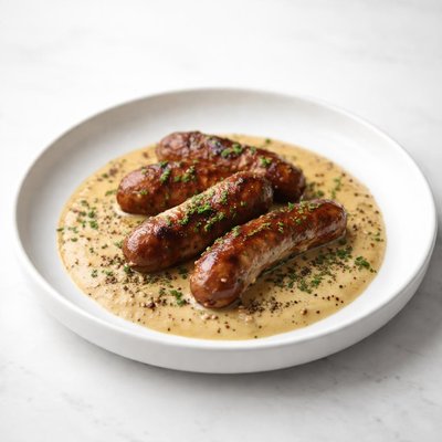 Image of Sausage in a Beer Mustard Sauce