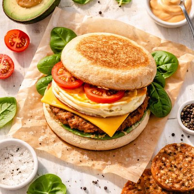 Image of Whole30 Sausage McMuffin with Egg