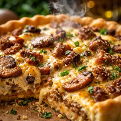 Image of Sausage Mushroom Quiche