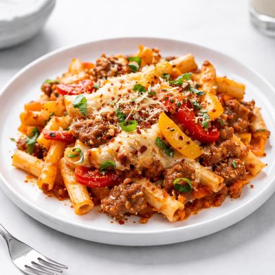 Image of Sausage Pepper Baked Ziti