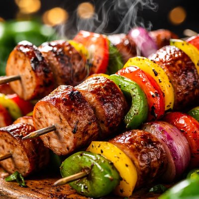Image of Sausage Pepper Kabobs